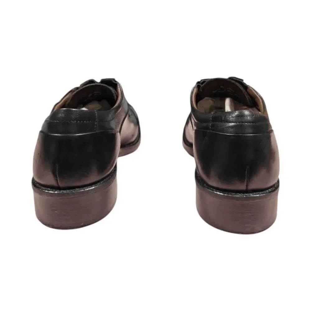 JOHNSTON & MURPHY Lancaster Black Leather Cap Toe Oxford Size 8.5M